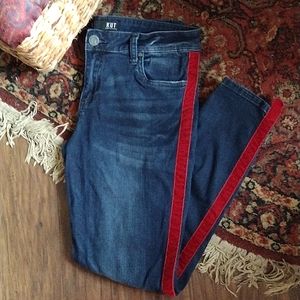Kut From the Kloth Connie Jeans with Red Velvet Stripes